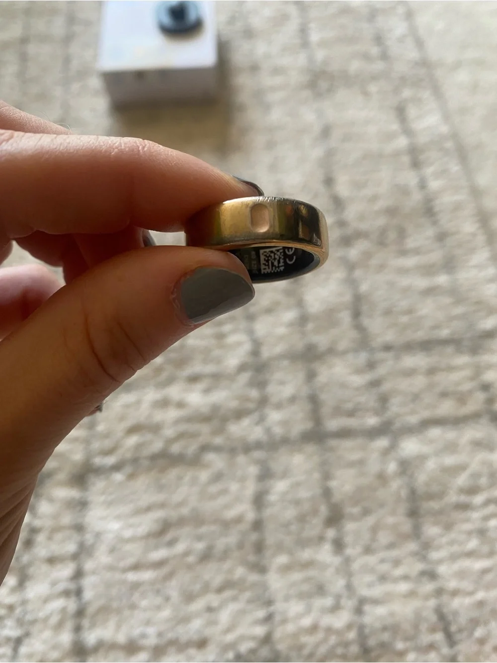 Oura Horizon Charging Dock in Black with Rose Gold Accent